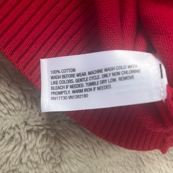 Cat & Jack Red Striped Boys Pullover Sweater Sz 10/12 NWT Crew Neck Jersey - Picture 9 of 11